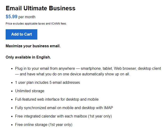 Business Email Hosting